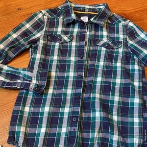 POLARN O. PYRET (PO.P) Sweden 8-10 Check Button Up Down Shirt Casual